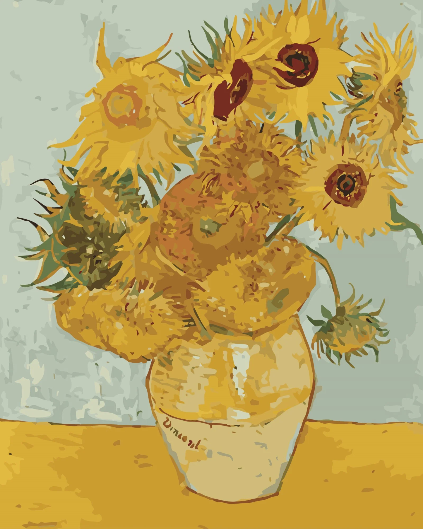 GIRASOLI DI VAN GOGH - PITTURA CON I NUMERI - COLORELLE