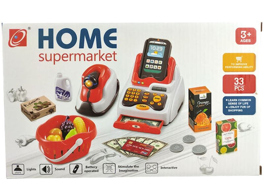 SUPERMARKTKASSE MIT SCANNER UND ZUBEHÖR