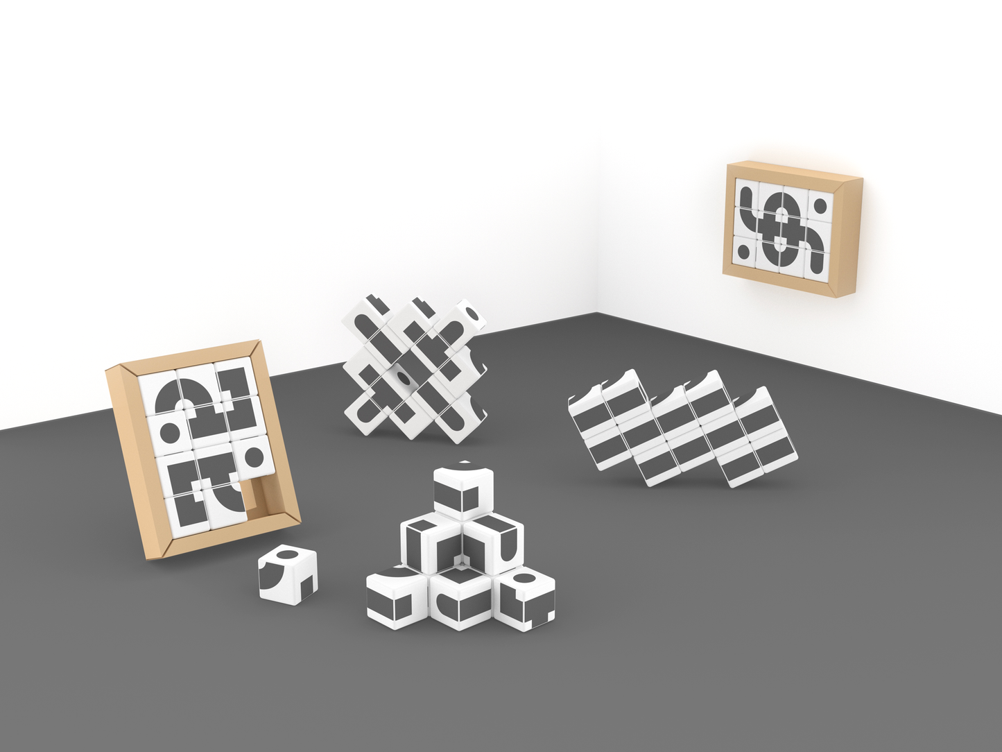 005 CUBE ART KAUFMAN MODULAR 12 - GEOMAGWORLD