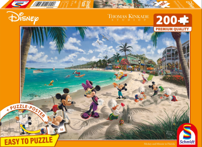 PUZZLE DISNEY MICKEY & MINNIE IN FLORIDA 200 TEILE - SCHMIDT