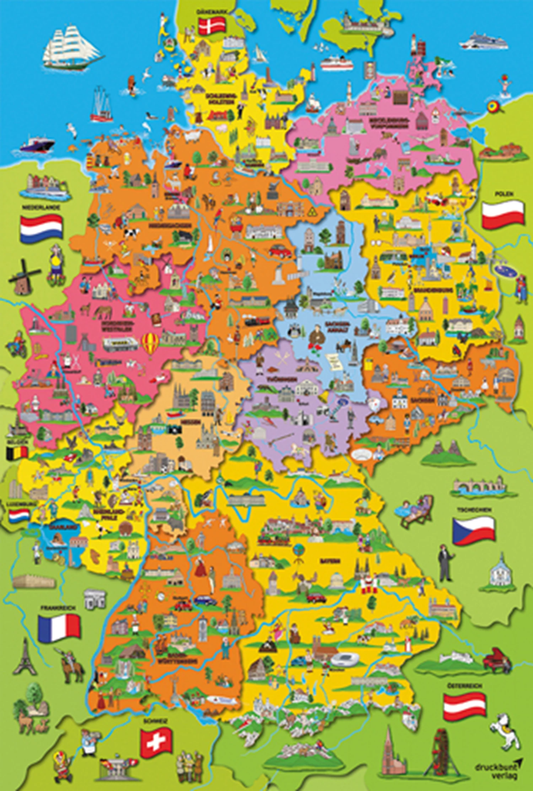 PUZZLE DEUTSCHLANDKARTE 200 TEILE - SCHMIDT