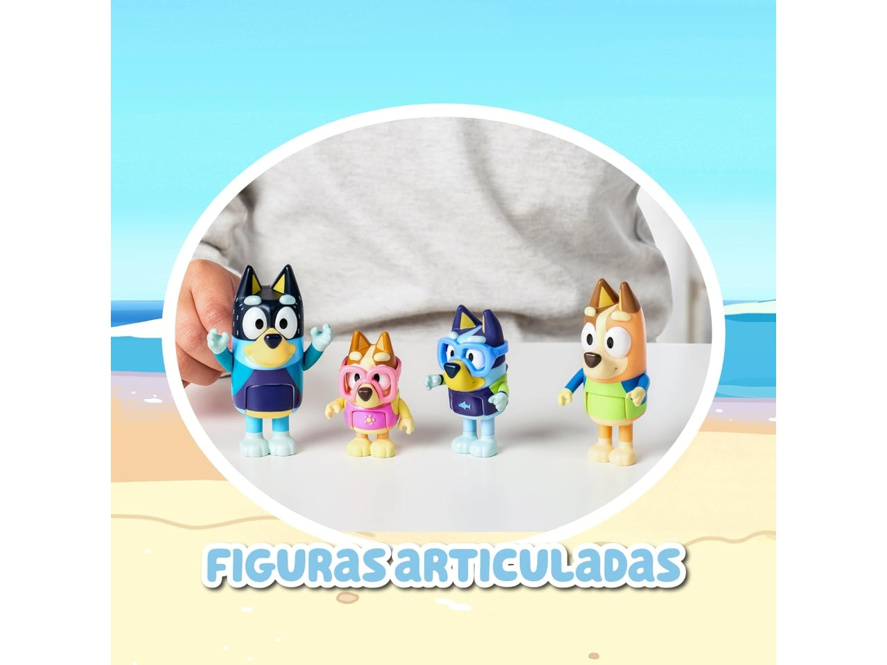 BLUEY AM MEER 4 FIGUREN-SET - GIOCHI PREZIOSI