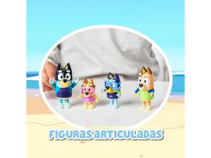 BLUEY AM MEER 4 FIGUREN-SET - GIOCHI PREZIOSI