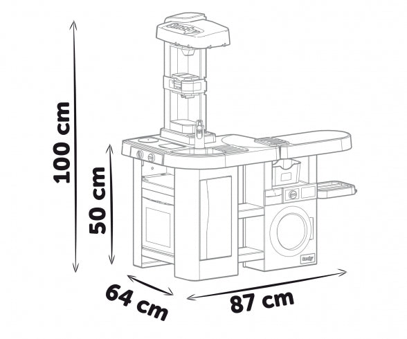 KÜCHE MIT WASCHMASCHINE - SMOBY