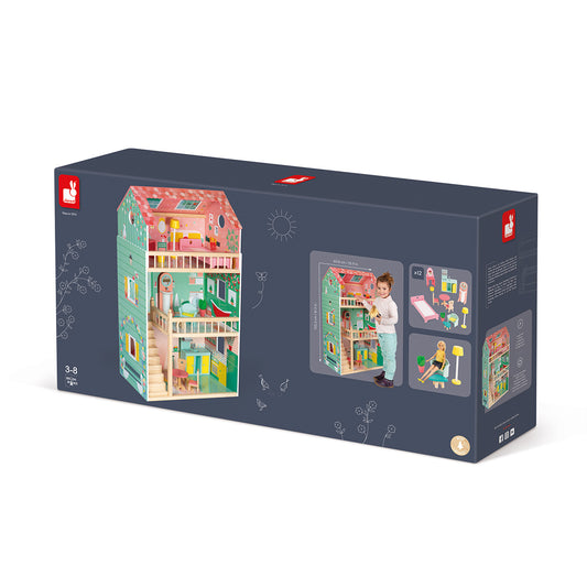 🟡  HAPPY DAYS MAXY PUPPENHAUS AUS HOLZ – JANOD – BESTSELLER