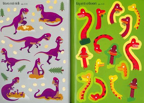 BUCH MIT DINOSAURIER-STICKERN - FARBAUSGABE - BUCH