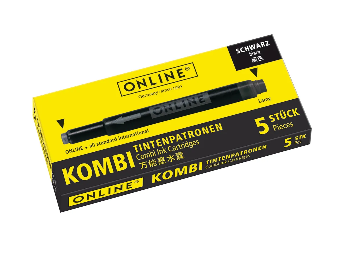INCHIOSTRO NERO PER PENNE PACK DA 5 - KOMBI