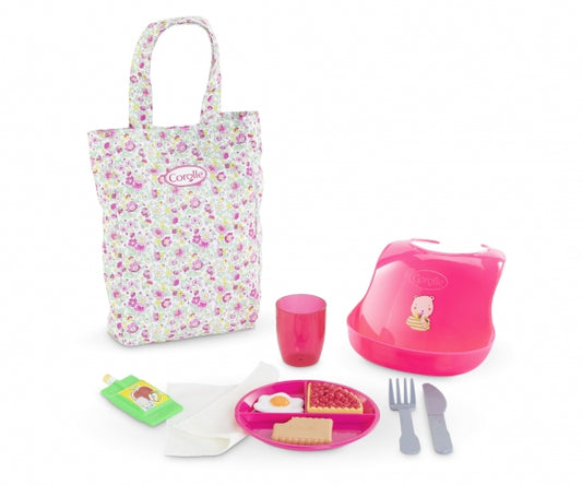PUPPEN-ESSGESCHIRR-SET MIT TASCHE - COROLLE