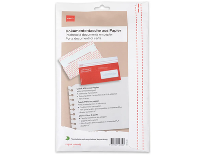 PORTA DOCUMENTI DI CARTA ROSSI - ELCO