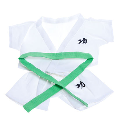 KARATE MIT FARBGURTEN OUTFIT – 40CM – MAKE A TEDDY