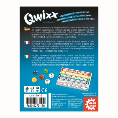 QWIXX - GAME FACTORY - MEHRSPRACHIG