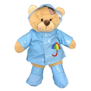 BLAUER REGENMANTEL OUTFIT - 40CM - MAKE A TEDDY