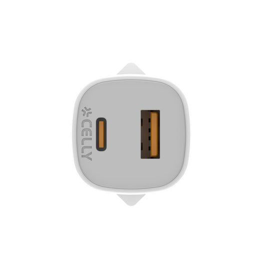 REISELADEGERÄT VOLTPLUG USB + USB-C WEISS - CELLY