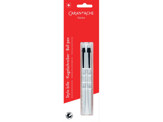 PENNA A SFERA NERO PACK DA 2 - CARAN D'ACHE