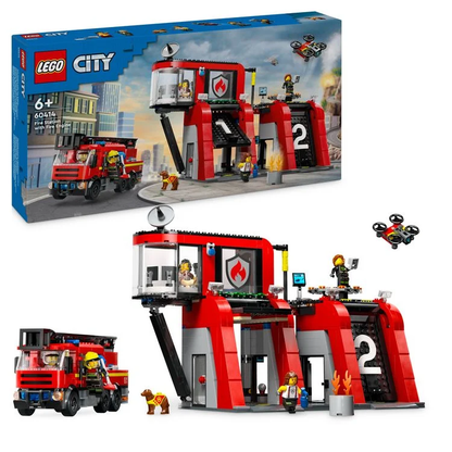 FEUERWEHRWACHE UND FEUERWEHRWAGEN - 60414 - LEGO