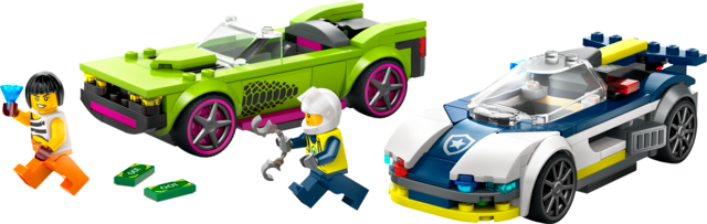 COURSE-POURSUITE EN VOITURE DE COURSE - CITY POLICE 60415 - LEGO