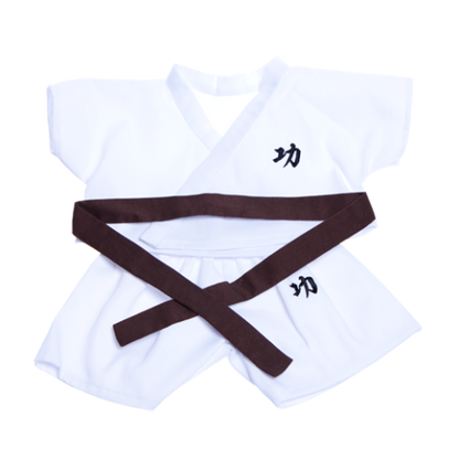 KARATE MIT FARBGURTEN OUTFIT – 40CM – MAKE A TEDDY