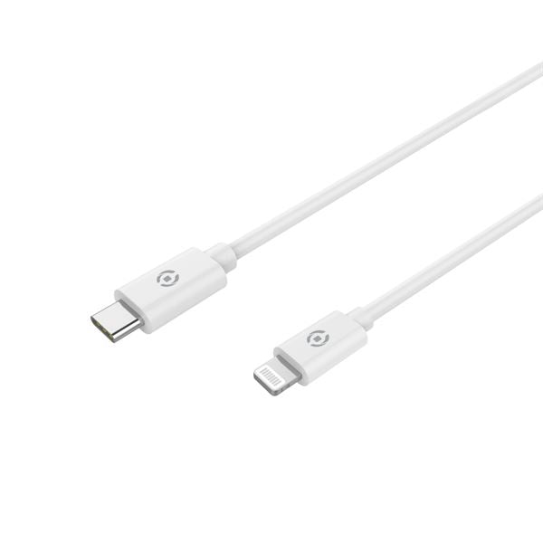 USB-C-/LIGHTNING-KABEL 1M WEISS - CELLY