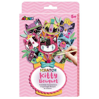 Kratzbilder Blumenstrauß - Katzen - Avenir