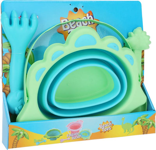 SET SECCHIELLO DA SPIAGGIA PIEGHEVOLE COLORI ASSORTITI - BEACH TOYS