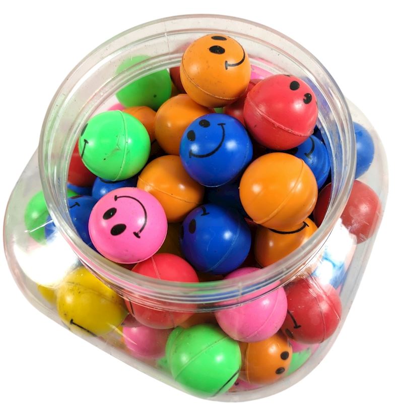 GUMMIBALL SMILE 27MM SORT.