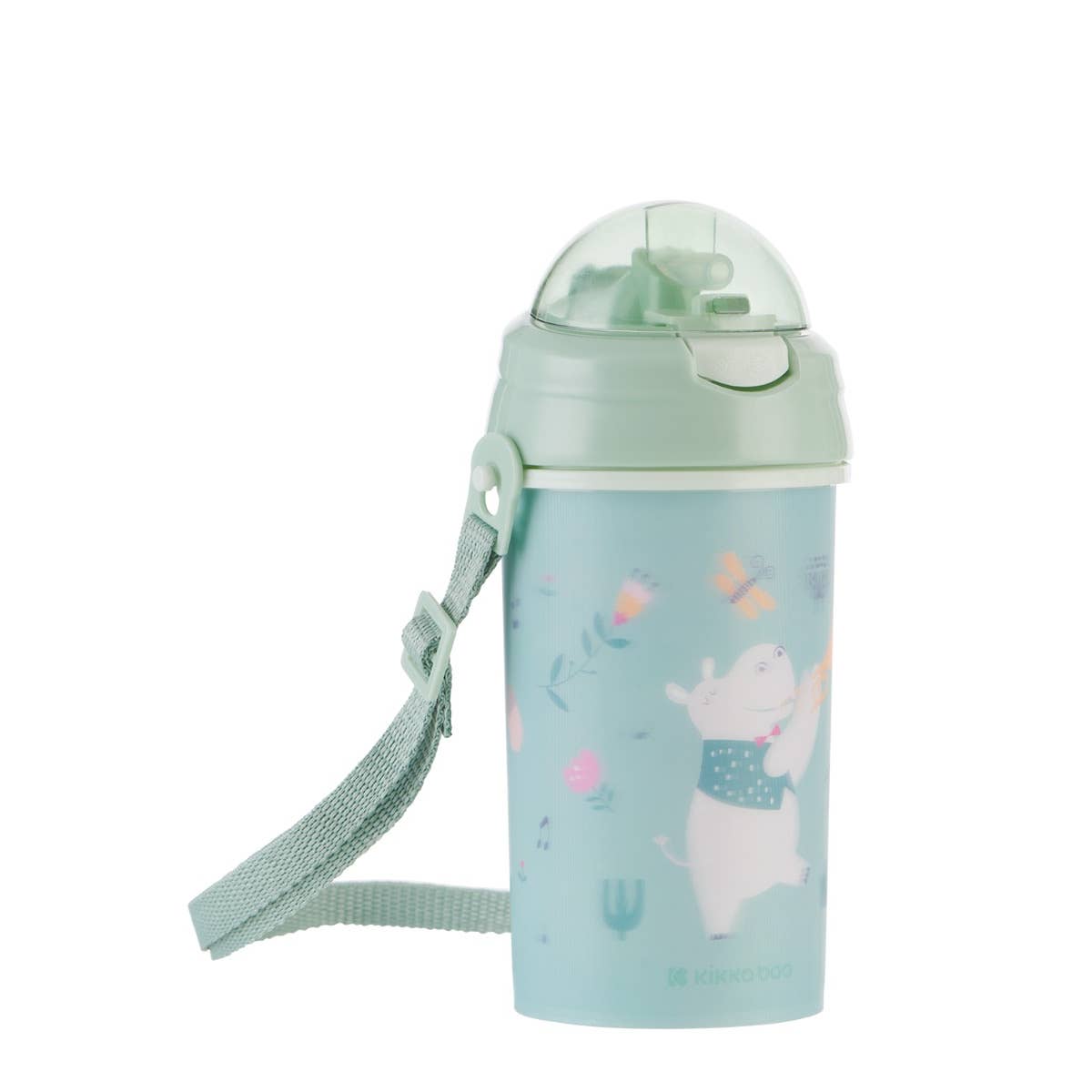 PP-Tasse mit Strohhalm 450ml - MUSIC FEST MINT - KIKKABOO