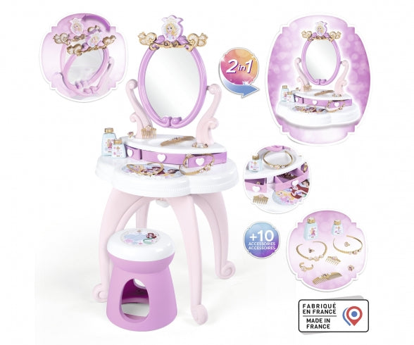 PRINZESSINNEN-SCHMINKTISCH MIT HOCKER UND ZUBEHÖR - SMOBY