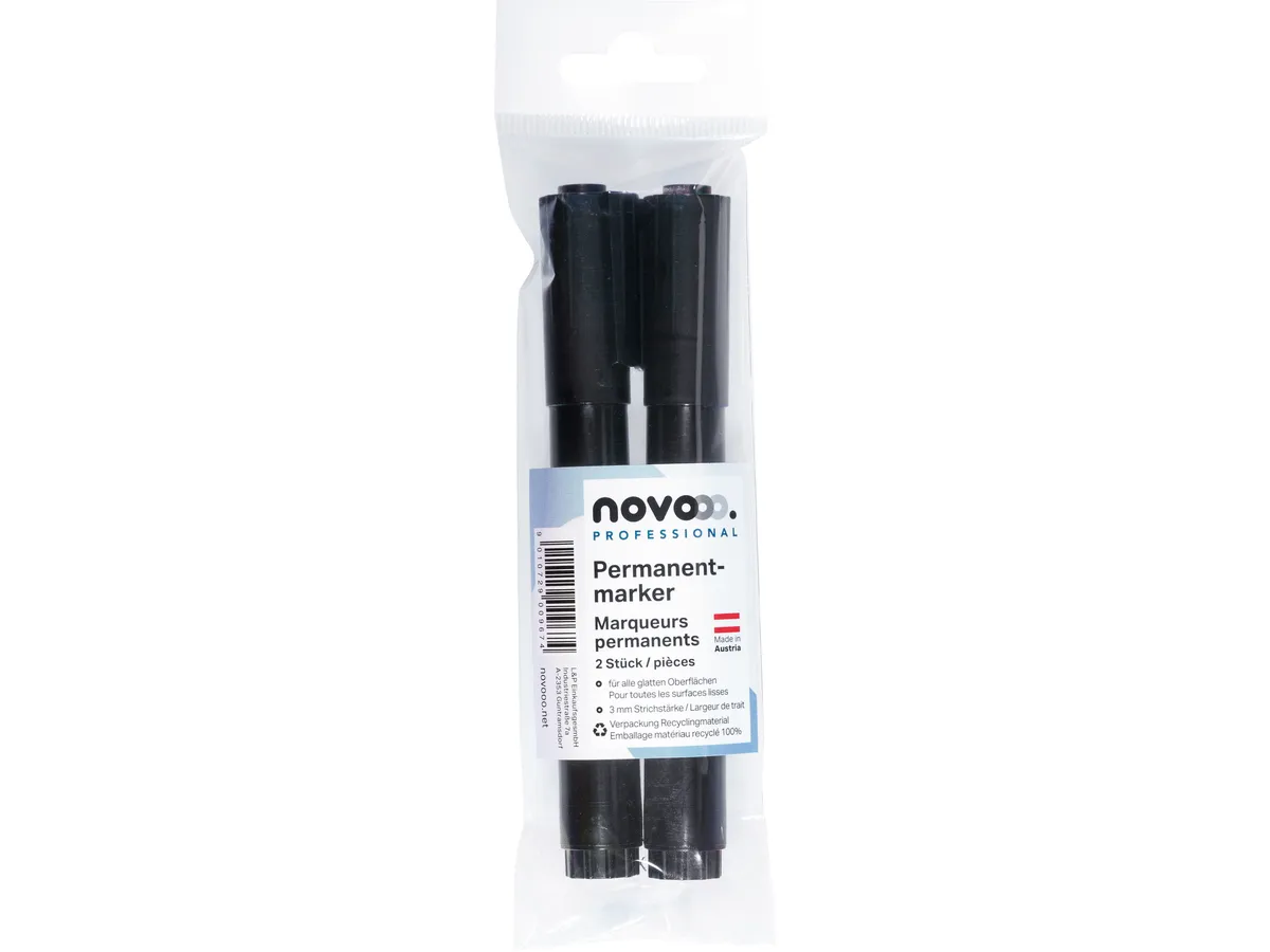 PENNARELLI INDELEBILI NERI 3MM PACK DA 2 - NOVOOO