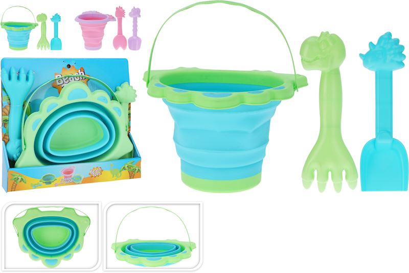 SET SECCHIELLO DA SPIAGGIA PIEGHEVOLE COLORI ASSORTITI - BEACH TOYS