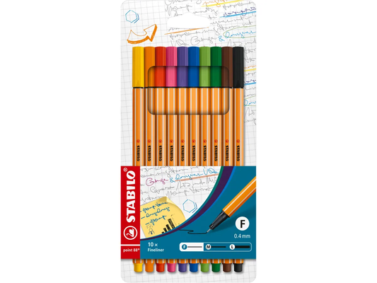 PENNE COLORATE 0.4MM PACK DA 10 - STABILO