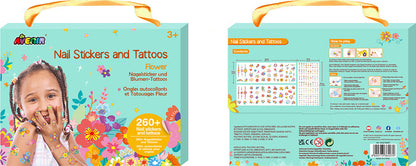 AUTOCOLLANTS ONGLES ET TATTOOS FLEURS - AVENIR