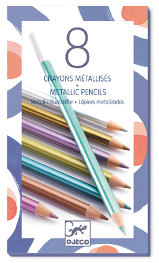 8 METALLISIERTE BUNTSTIFTE - DJECO