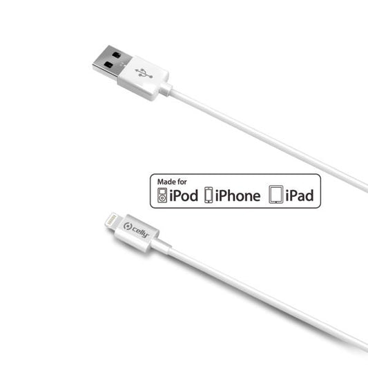 USB-/Lightning-Kabel 2 m weiß – Celly