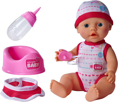 PUPPE MIT ESSENS-SET FÜR BABYS - NEU BABY BORN