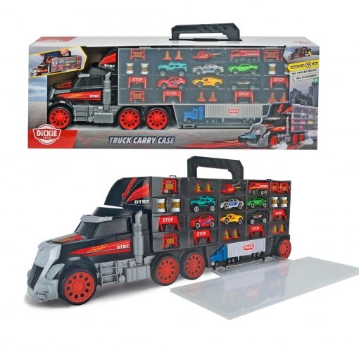 SET CAMION DA TRASPORTO CON ESPOSITORE - DICKIE TOYS