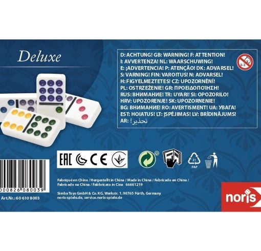 Alternative view of DOMINO DOPPIO 9 DELUXE - MULTILINGUA - NORIS