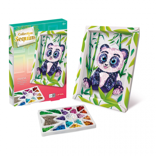 PANDA ARTISTICO IN PAILLETTES - COLLECTION SEQUINS