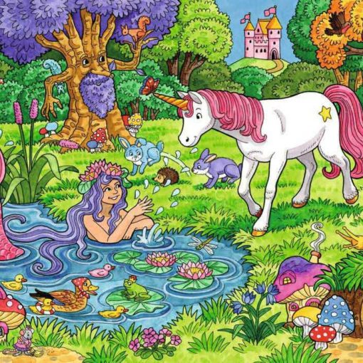 PUZZLE 2X24 LA SIRENA E L'UNICORNO -RAVENSBURGER