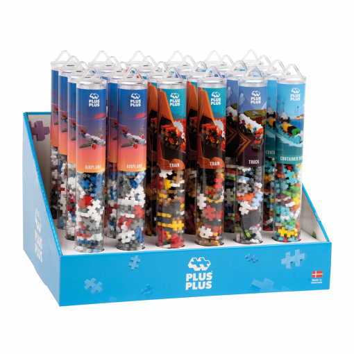 100 BLOCCHI DI COSTRUZIONE TRASPORTI ASSORTITO - PLUS PLUS