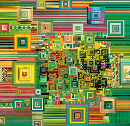 Alternative view of PUZZLE ASTRATTO VERDE 1000 PZ -SCHMIDT