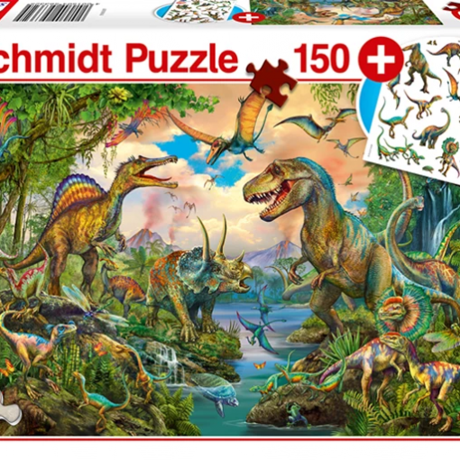 PUZZLE DINOSAURI PREISTORICI 150 PZ CON TATTOO - SCHMIDT