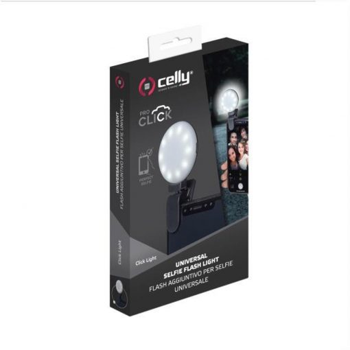 UNIVERSAL SELFIE FLASH LIGHT BLACK - CELLY