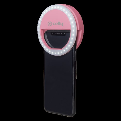 UNIVERSAL SELFIE FLASH LIGHT PROFESSIONAL PINK - CELLY