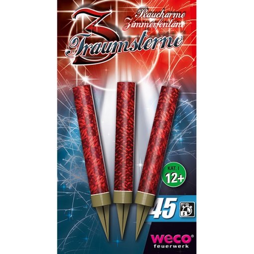 3 CANDELE SCINTILLE RED - WECO