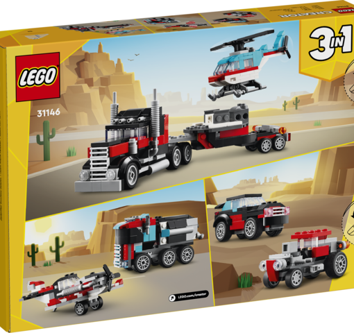 Alternative view of AUTOCARRO CON ELICOTTERO CREATOR 31146 - LEGO