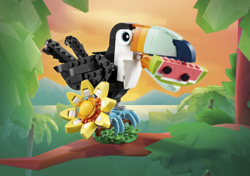 Alternative view of ANIMALI SELVATICI TUCANO TROPICALE - CREATOR 31173 - LEGO