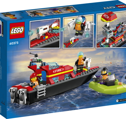 Alternative view of BARCA DI SOCCORSO ANTINCENDIO - CITY FIRE 60373 - LEGO