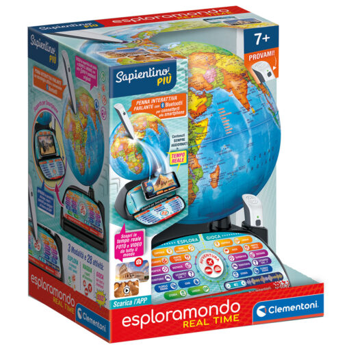 Clementoni - EXPLOREGLOBE REAL TIME – GLOBO INTERATTIVO – CLEMENTONI - ITA