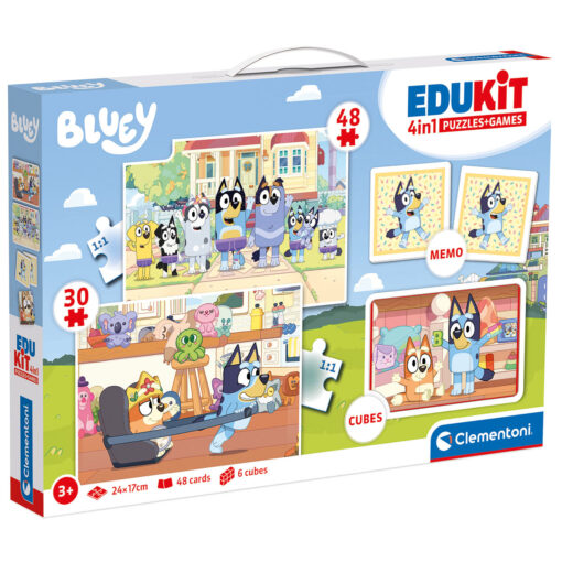 Clementoni - KIT EDU 4 IN 1 BLUEY – CLEMENTONI
