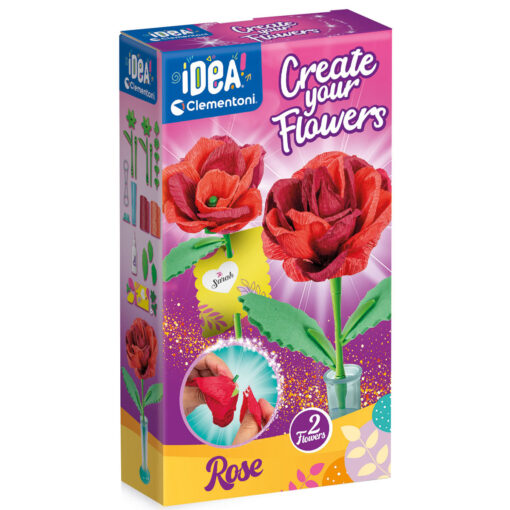 Clementoni - CREA IL TUO SET DI FIORI – ROSA – CLEMENTONI